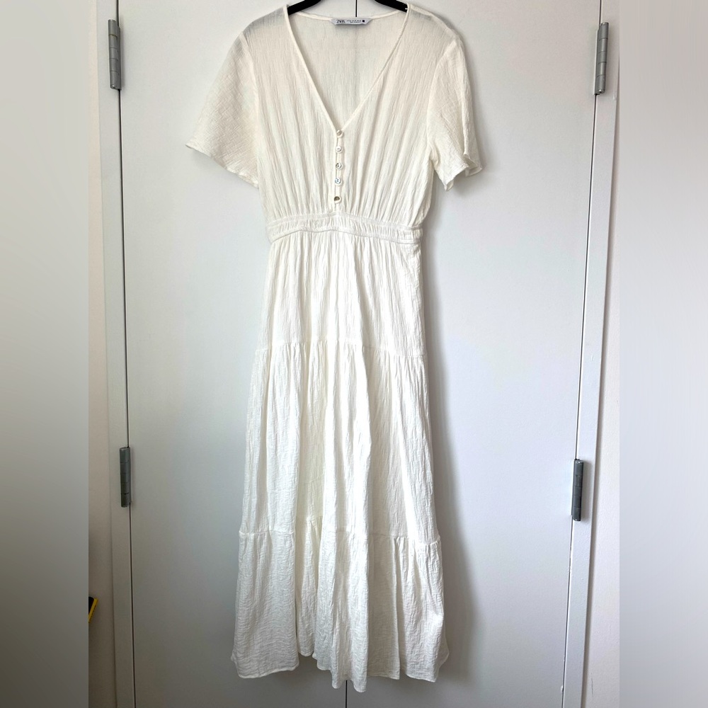 Zara Midi Dress - white - XS